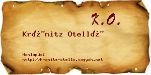 Kránitz Otelló névjegykártya